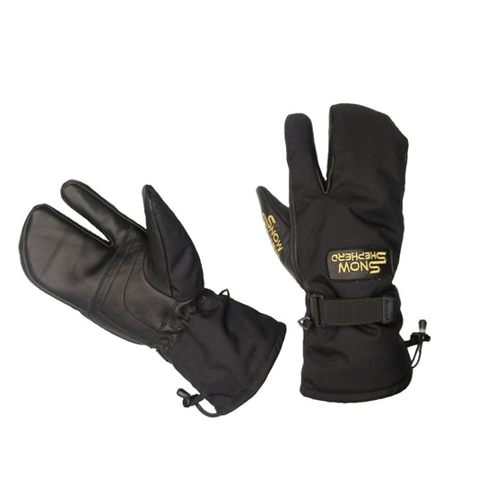 3 Finger Mittens Black