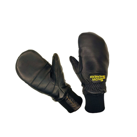 Leather Ski Guide Pro Mittens Black